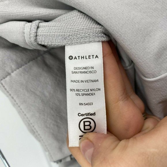 Athleta Wander Slim Straight Zip Back Stretch Crop Pants Galactic Grey Size 2 - Picture 10 of 11
